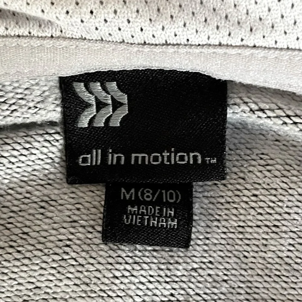 Youth All-In-Motion Black, Speckled Full-Zip Long-Sleeve Jacket. Size Medium.